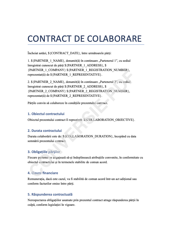 Collaboration Contract