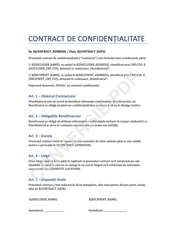 Non-Disclosure Agreement (NDA)