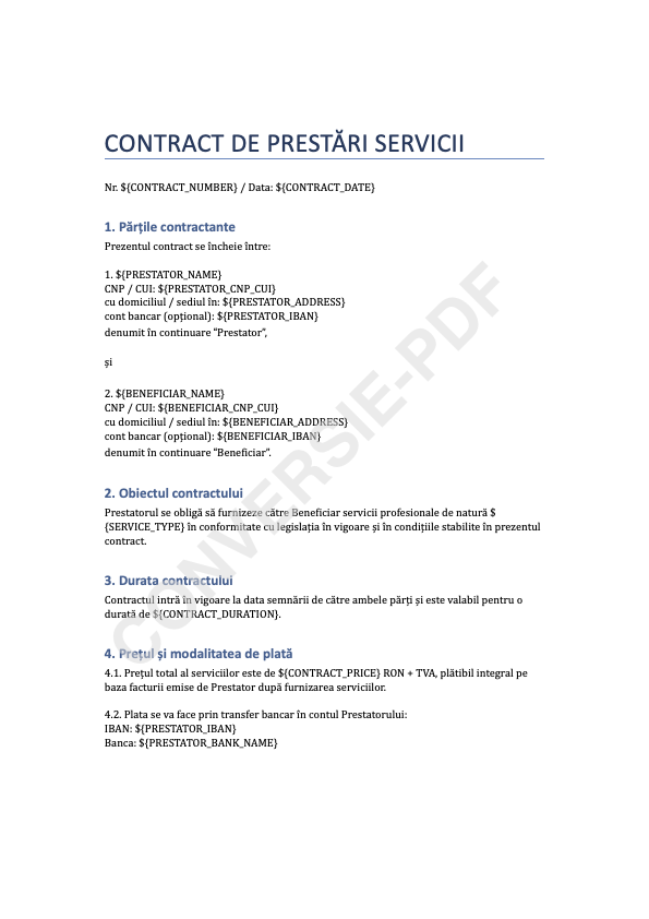 Service Contract